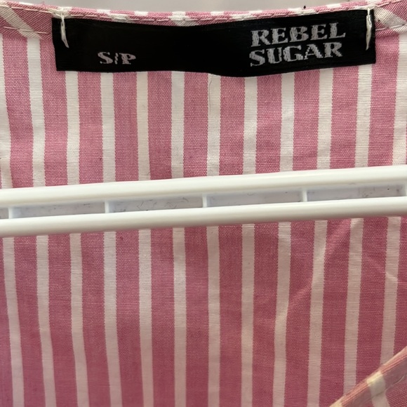Rebel sugar pink and white striped blouse - Picture 2 of 4